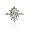 Women's Copper Ring With Horse Eye Zircon And Flower Design