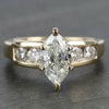 Women's Copper Ring With Horse Eyeshaped Zircon And Geometric Design