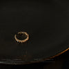 Women's Copper Ring With 14K Gold Plated Hollow Heart Geometric Design Adjustable Open Band And Zircon Inlay