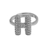 Women's Copper Ring With Letters Numbers Text Pattern And Electroplating Treatment
