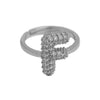 Women's Copper Ring With Letters Numbers Text Pattern And Electroplating Treatment