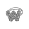 Women's Copper Ring With Letters Numbers Text Pattern And Electroplating Treatment