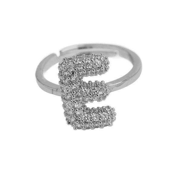 Women's Copper Ring With Letters Numbers Text Pattern And Electroplating Treatment