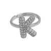 Women's Copper Ring With Letters Numbers Text Pattern And Electroplating Treatment