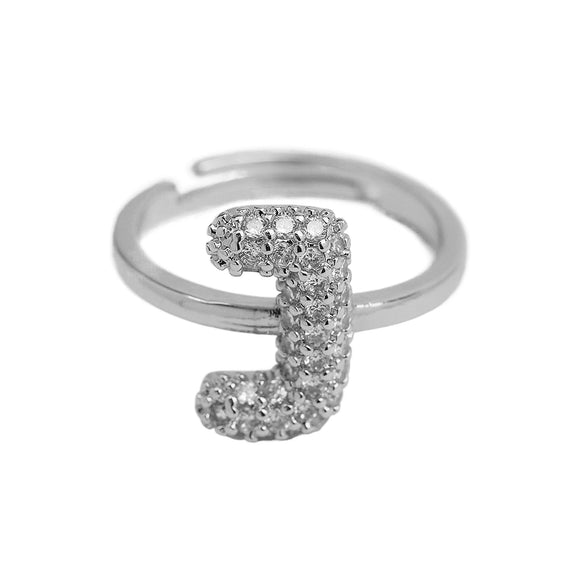 Women's Copper Ring With Letters Numbers Text Pattern And Electroplating Treatment
