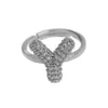 Women's Copper Ring With Letters Numbers Text Pattern And Electroplating Treatment