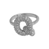 Women's Copper Ring With Letters Numbers Text Pattern And Electroplating Treatment