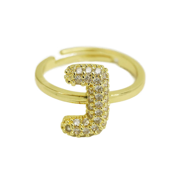 Women's Copper Ring With Letters Numbers Text Pattern And Electroplating Treatment