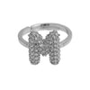 Women's Copper Ring With Letters Numbers Text Pattern And Electroplating Treatment