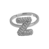 Women's Copper Ring With Letters Numbers Text Pattern And Electroplating Treatment