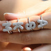 Women's Copper Ring With Letters Numbers Text Pattern And Electroplating Treatment