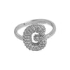 Women's Copper Ring With Letters Numbers Text Pattern And Electroplating Treatment