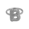Women's Copper Ring With Letters Numbers Text Pattern And Electroplating Treatment