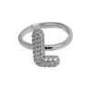 Women's Copper Ring With Letters Numbers Text Pattern And Electroplating Treatment