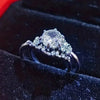 Women's Copper Rings Light Luxury Style Geometric Zirconia Microembedded Design For Wedding