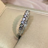 Women's Copper Round Ring With Geometric Design And Inlaid Zircon