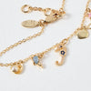 Women's Copper Seahorse Pendant Necklace With Natural Stone And Geometric Design Electroplating Treatment