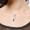 Women's Copper Seahorse Pendant Necklace With Zircon Inlay And Electroplated Finish Animal Jewelry