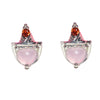 Women's Copper 925 Silver Needle Earrings With Geometric And Cartoon Characters Micro Set Colorful Zircon