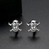 Women's Copper Skull Ear Cuff Earrings With Zircon Simple Geometric Electroplated Metallic Jewelry