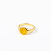 Women's Copper Smiley Face Geometric Electroplated Ring
