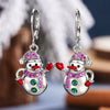 Women's Copper Snowman Christmas Earrings With Cute Festive Design And Holidayinspired Decorative Details