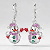 Women's Copper Snowman Christmas Earrings With Cute Festive Design And Holidayinspired Decorative Details