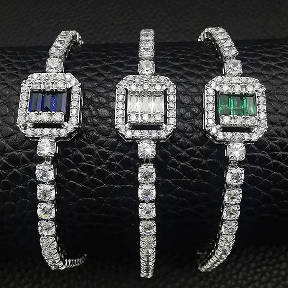 Women's Copper Square Diamond Star Geometric Bracelet