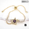 Women's Copper Star Microinlaid Electroplated Bracelet
