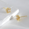 Women's Copper Star Stud Earrings With Electroplating