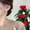 Women's Copper Star Tassel Earrings With Silver Ear Needles And Diamondstudded Minimalist Design