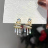 Women's Copper Star Tassel Earrings With Silver Ear Needles And Diamondstudded Minimalist Design