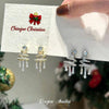 Women's Copper Star Tassel Earrings With Silver Ear Needles And Diamondstudded Minimalist Design