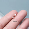 Women's Copper Star Zirconia Mini Flower Earrings