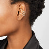 Women's Copper Ushape Electroplated Spiral Zircon Ear Clip Earrings