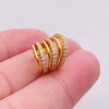 Women's Copper Ushape Electroplated Spiral Zircon Ear Clip Earrings