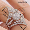 Women's Copper Vshaped Ring With Inlaid Zircon And Geometric Design