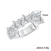 Women's Copper Water Drop Geometric Zircon Ring