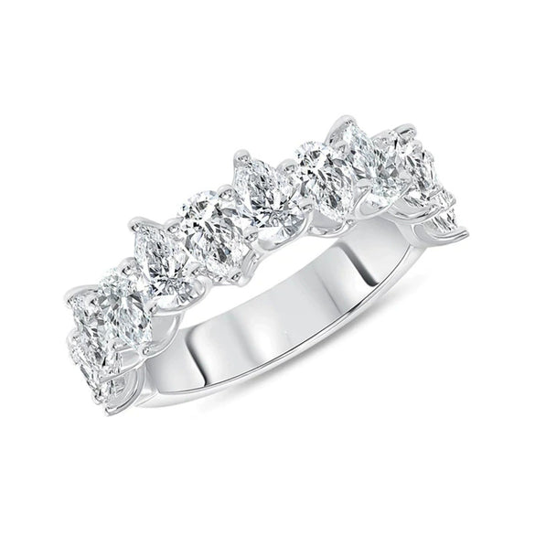 Women's Copper Water Drop Geometric Zircon Ring