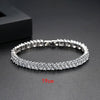 Women's Copper Wheat Ear Bracelet With Zircon Crystal Flower And Geometric Design Electroplated Fashion Jewelry