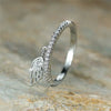 Women's Copper Wing Feather Ring Inlaid With Zircon Geometric Style Jewelry