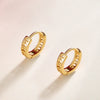 Women's Copper Zinc Alloy Geometric Minimalist Electroplated Circle Ear Buckle Earrings With Roman Numerals