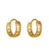 Women's Copper Zinc Alloy Geometric Minimalist Electroplated Circle Ear Buckle Earrings With Roman Numerals