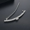 Women's Copper Zircon Bar Hair Clip Geometric Oneword Bangs Side Clip Simple Elegant Fashion Hair Accessory Gift