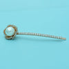 Women's Copper Zircon Big Pearl Flower Side Clip Hairpin Elegant Fashion Hair Accessory