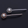 Women's Copper Zircon Big Pearl Flower Side Clip Hairpin Elegant Fashion Hair Accessory