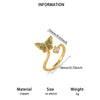 Women's Copper Zircon Butterfly Open Ring With Cute Animal Design And Gold Plated Finish Wholesale Fashion Jewelry