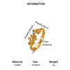 Women's Copper Zircon Butterfly Open Ring With Cute Animal Design And Gold Plated Finish Wholesale Fashion Jewelry