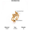 Women's Copper Zircon Butterfly Open Ring With Cute Animal Design And Gold Plated Finish Wholesale Fashion Jewelry