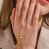 Women's Copper Zircon Finger Chain Hand Jewelry With Star Shape Electroplated Fashion Ins Style Light Luxury Casual Design